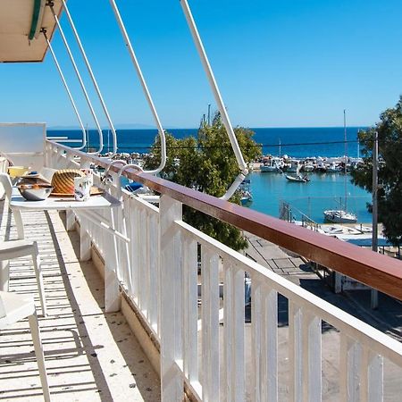 Lavish & Spacious Apt With Stunning Seaview, 10 Min Ath Airport Artemida  Eksteriør billede