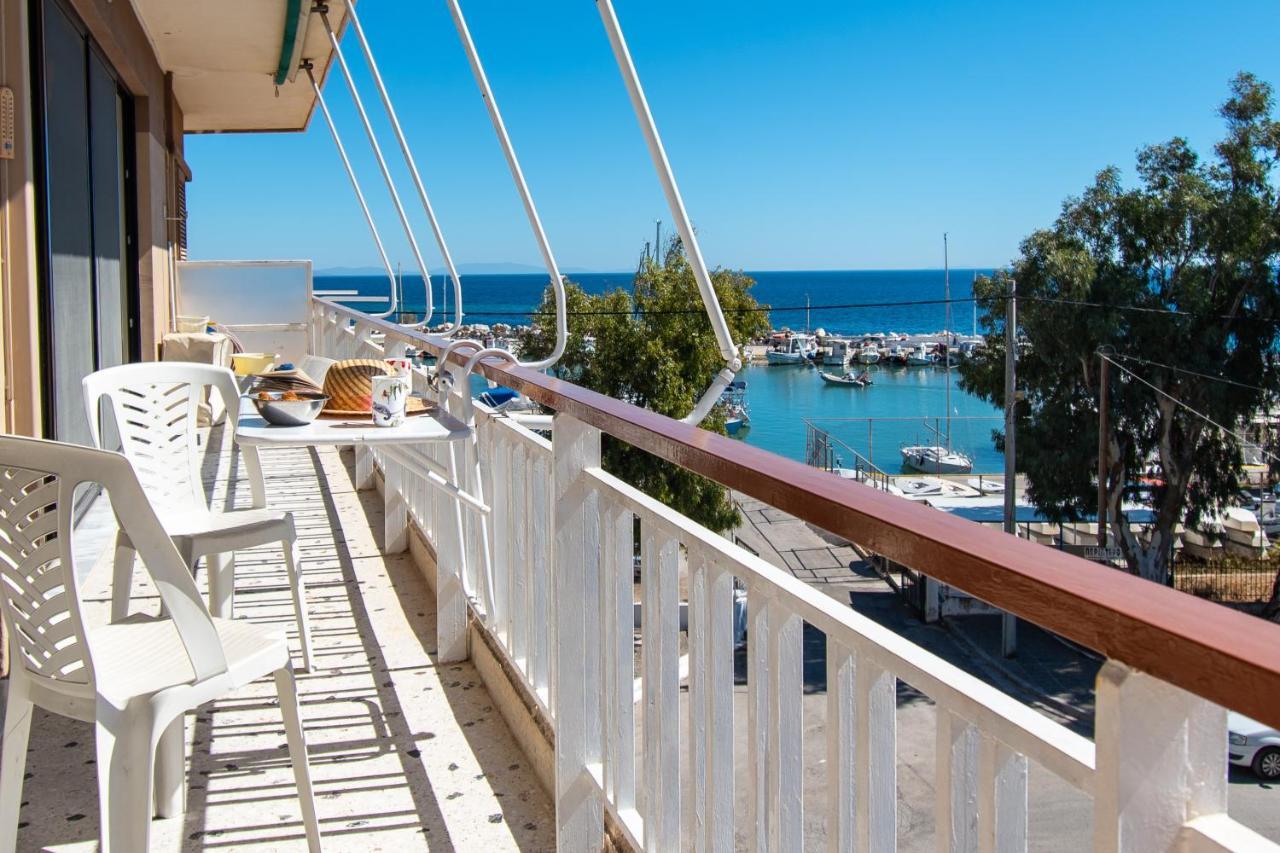 Lavish & Spacious Apt With Stunning Seaview, 10 Min Ath Airport Artemida  Eksteriør billede